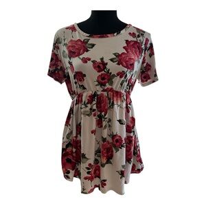 Flattering Floral Maternity Blouse